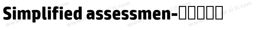 Simplified assessmen字体转换